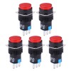 5PCS Round Button Switch, Momentary Push Button Switch LA16-11/AB6-M AC