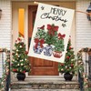 Christmas House Flag 28x40 Inch Large Winter Pine Trees Farmhouse