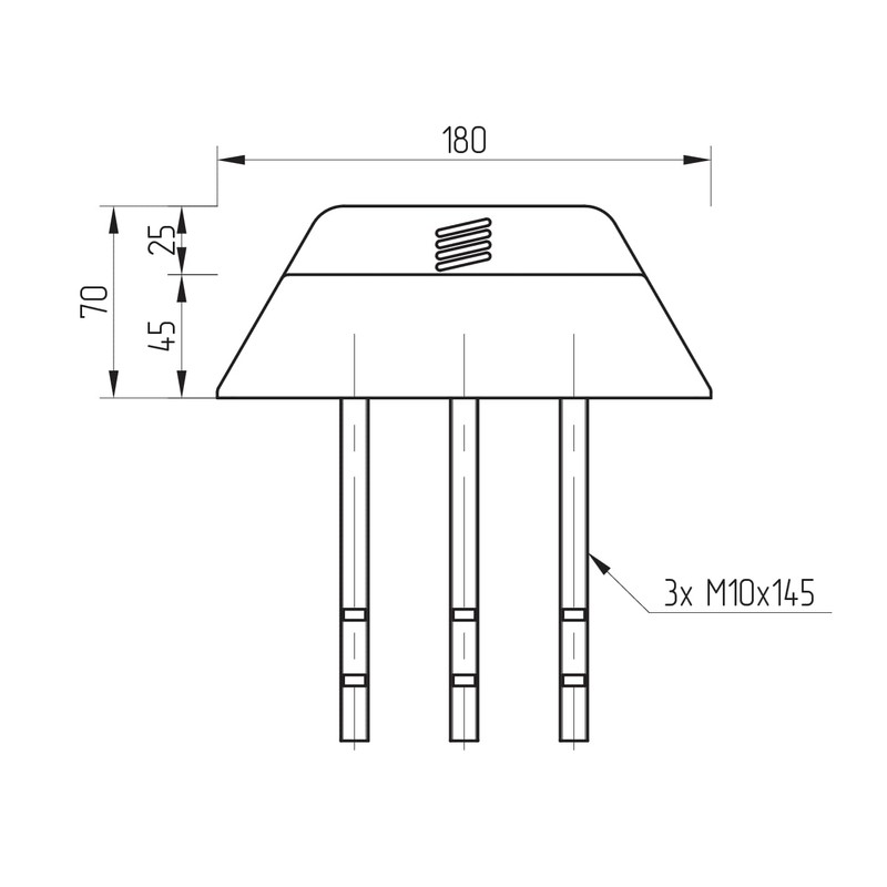 bima Quadro 971596 Overrun Support Steel Anthracite 180 x 180