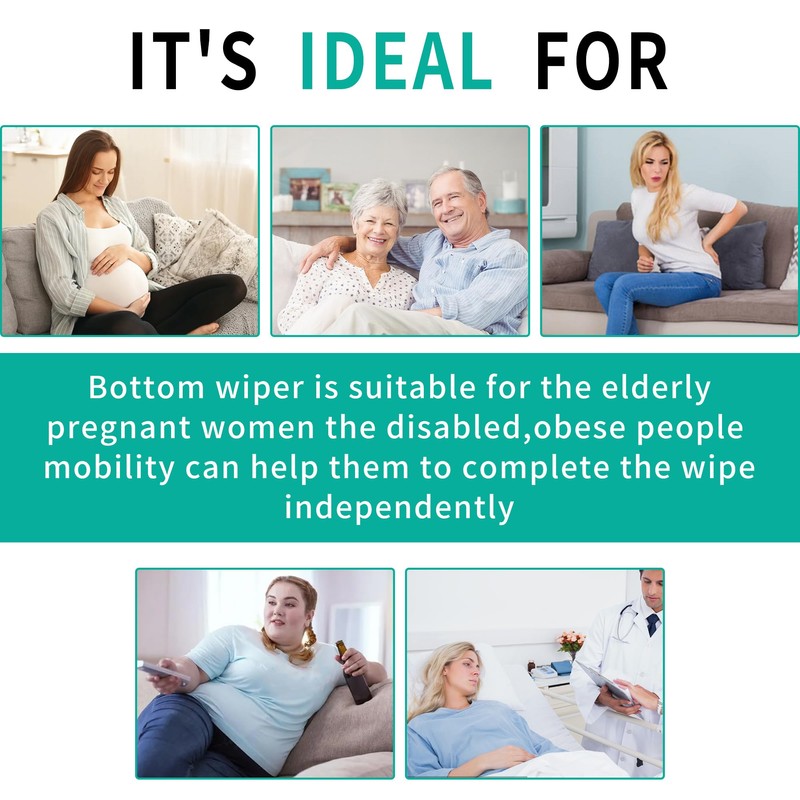 Butt Wiper Tool, 15.7" Comfort Wipe Toilet Aid for Wiping