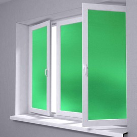 48"x180" (4FTx15FT) Green Color Frosted Glass Peel and Stick Window Film Home Bedroom Bathroom Privacy Waterproof Sticker Decal Free Tool Kit