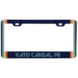 Hato Candal Puerto Rico Car Metal License Plate Frame Retro Design
