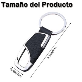 Llavero con anillo para llaves, Llavero Elegante para automóvil, paquete de 3 llaveros para automóvil, Llavero de Acero Inoxidable con anillo, llavero para auto, Regalos para Mujer y Hombre.