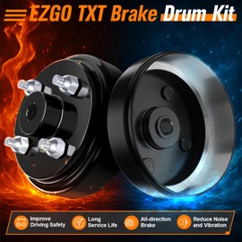 GODCTSUP Golf Cart Brake Repair Kit for EZGO TXT 1996-Up Electric Models, EZGO Brake Hub Drum Maintenance Kit with TXT Brake Drum&Brake Shoes&Spring Kit, OEM# 19186G1, 70794G01, 70795G01