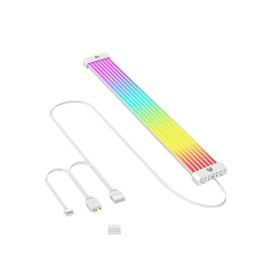 Coolmoon AL300 RGB Lamp Strip PC Backlight 5V ARGB Aura Sync Bendable DIY for 24PIN Motherboard PC Case, 50cm - White