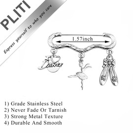 PLITI Dance Brooch Pin Dancing Gift Dancer Gift Dance Recital Gift She Believed She Could So She Did Gift For Dance Lover (believed dance pin)