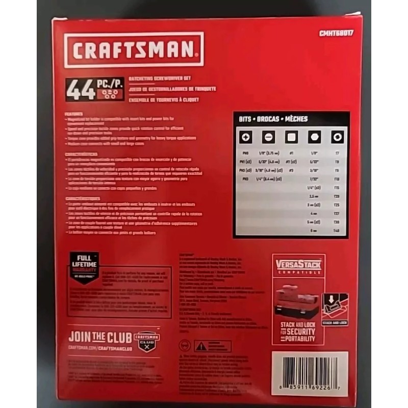 Craftsman VERSASTACK 44-Piece Magnetic Ratcheting Screwdriver Set **SEALED**