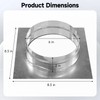 yeesport 6 In Duct Connector Flange, Anti-Rust Galvanized Iron Duct