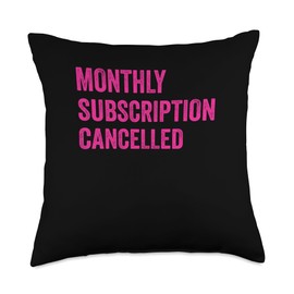 Hysterectomy Recovery Uterus Monthly Subscription Cancelled Throw Pillow