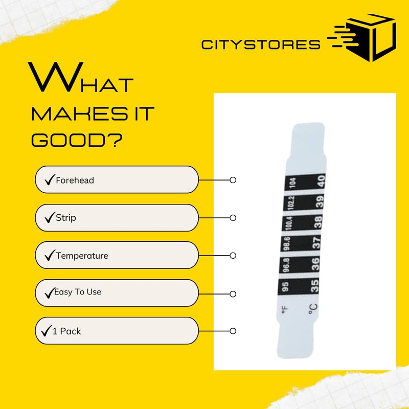 Citystores® Reusable Forehead Strip Thermometer for Babies & Kids Infant