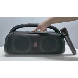 Universal JYX Poweful Bluetooth Speaker 3D Surround Audio Subwoofer with 2 UHF Microphones