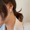 Pearl Stud Earrings for Women,Large Pearl Cluster Earrings,Cute Big Beaded