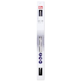 Prym 190 302 Single-Point Ergonomic Knitting Needle 3mm/30cm, White, One Size