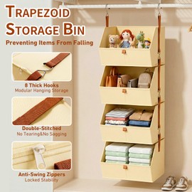 Hanging Closet Organizer 4 Tier, 4 Pack