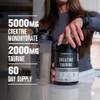 Jacked Factory Creatine + Taurine - Creatine Monohydrate 5000mg with