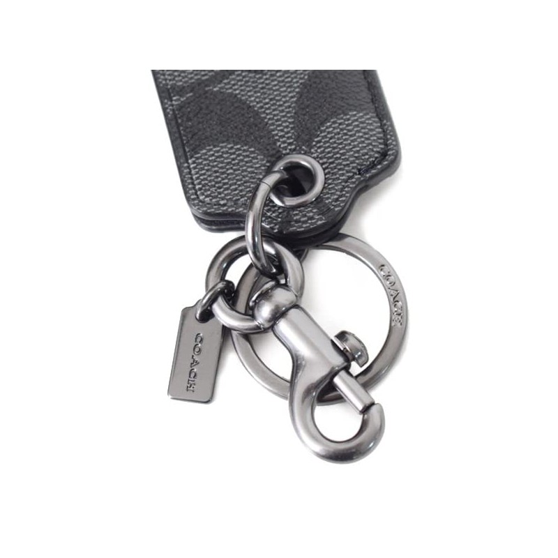 Coach Key Chain COACH Coated Canvas Leather Signature Key Ring