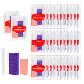 Disposable Pedicure Kit Sets, 4 in 1 Nail Salon Manicure Pedicure Kit Professional, Nail File, Pumice Pad, Mini Buffer, Wood Stick (Pack of 50, 50, Count)