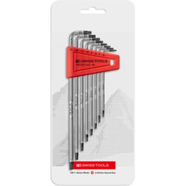PB SWISS TOOLS Torx Wrench Set PB 3411.H | 100% Swiss Made | 8-piece Torx Key Set with Knurled Shaft, T6/T7/T8/T9/T10/T15/T20/T25 for Screwdriving Work in Industry and Handcraft