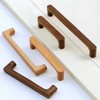 KOVNISE 2 PCS Cabinet Pulls Solid Wood Pulls Beech Original