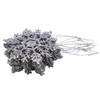 Christmas Concepts Pack of 12-10cm Silver Glitter Snowflake Hanging Decorations