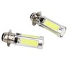 2x 6000K White H6M COB LED Motor Bike/ATV Headlight Fog