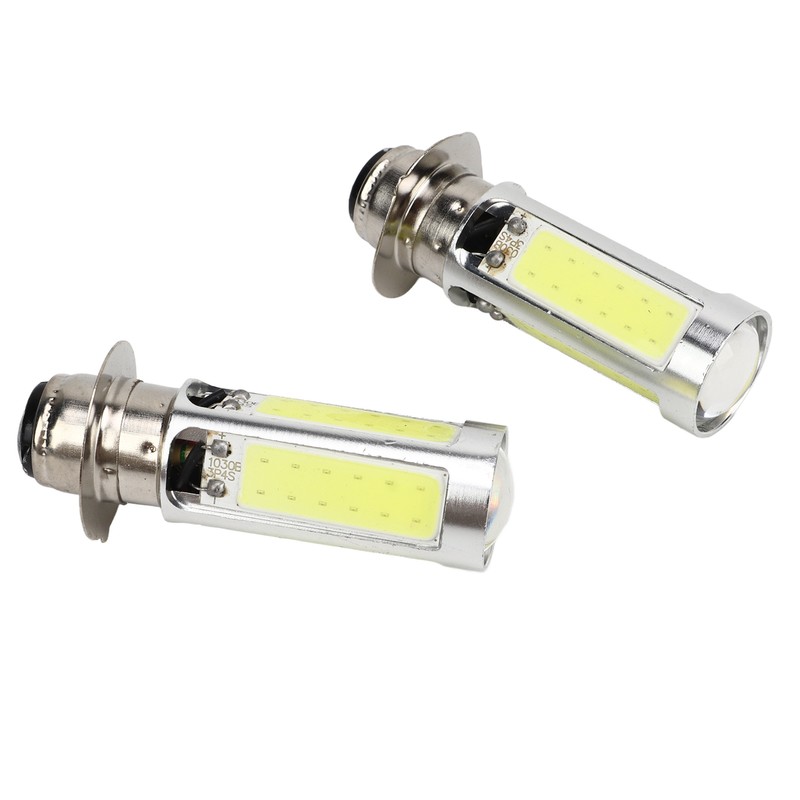 2x 6000K White H6M COB LED Motor Bike/ATV Headlight Fog