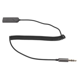 Bluetooth Aux Adapter Cable HiFi Stereo Support Hands Free Calls Coiled 3.5mm Car Wireless Receiver with Built in Mic