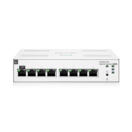 HPE Networking Instant On Switch Series 1830 8-Port Gb Smart-Managed Layer 2 Ethernet Switch | 8X 1G | Fan-Less | US Cord (JL810A#ABA)