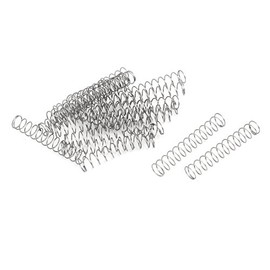 sourcing map Pack of 20 Replacement Compression Spring Coil Spring Steel Spring 0.3 mm x 5 mm x 30 mm Made of 304 Stainless Steel Silver Tone
