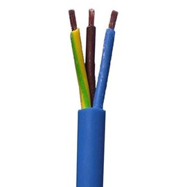 2 METRE Arctic Blue 3 Core 15 Amp Electrical Cable 2m Flex 3 Core 1.5mm Caravan, Camping, General Home or Industrial Use, Power Tools Heavy Duty – A LITTLE BIT OF WIRE (2 Metre)