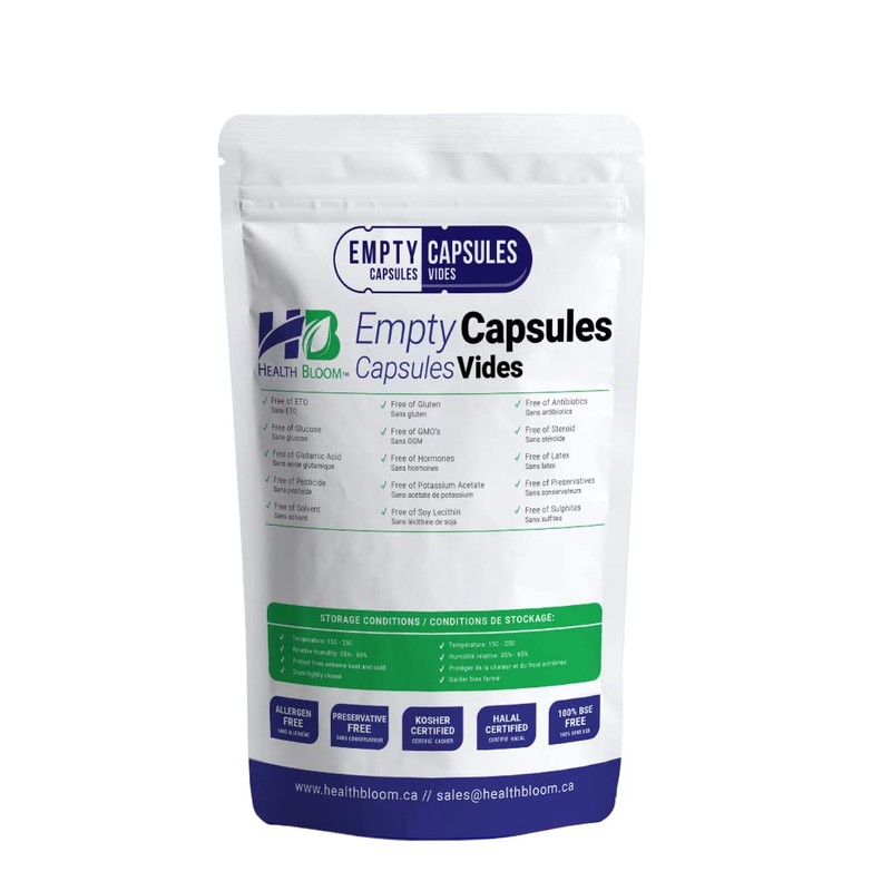 1000 Empty Gelatin Capsules Size 3 White. Opaque. Halal. Kosher.