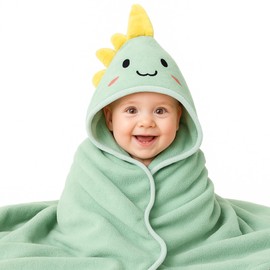 ZMDMAH Hooded Towel Baby 80 x 80 cm - Soft Absorbent Baby Bath Towel with Hood Made of Coral Fleece - Large Bath Towel for Newborns Toddlers for Bathing and Changing