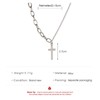 Yienate Simple Cross Necklace Asymmetric Chain Cross Pendant Necklace Paperclip
