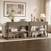 SICOTAS Fluted Entryway Table with Storage, 44.13" W Console Table
