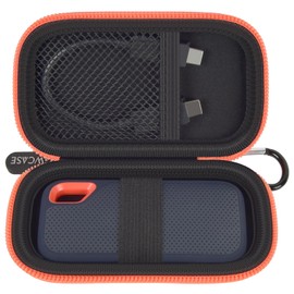 Hard Case Compatible with SanDisk 500GB/ 1TB/ 2TB/ 4TB Extreme Portable SSD - Up to 1050MB/s - USB-C, USB 3.2 Gen 2 - External Solid State Drive. Carrying Travel Holder for USB Cables -Blue (Box Only)