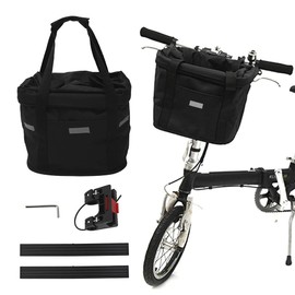 dukezhi819 Bicycle Basket Eco Bag, Bicycle Front Basket, Removable, Foldable, Waterproof, Easy Installation, Load Capacity 17.7 lbs (8 kg), Mountain Bike, Cross Bike, Folding Bicycle, Commuting Car, Etc