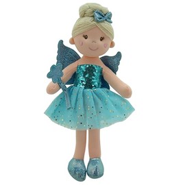 Sweety Toys 13258 Rag Doll Fairy Plush Toy Princess 30 cm Blue