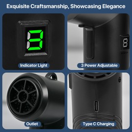 MUMAPI Powerful Electric Air Duster - Reusable, Eco-Friendly, High-Speed Dust Removal for Electronics, Keyboards, Laptops, Cameras - Efficient & Cost-Effective Cleaning Solution