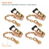Trekassy 10 Pack Axle Straps Car Trailer Hauler Ratchet Tie