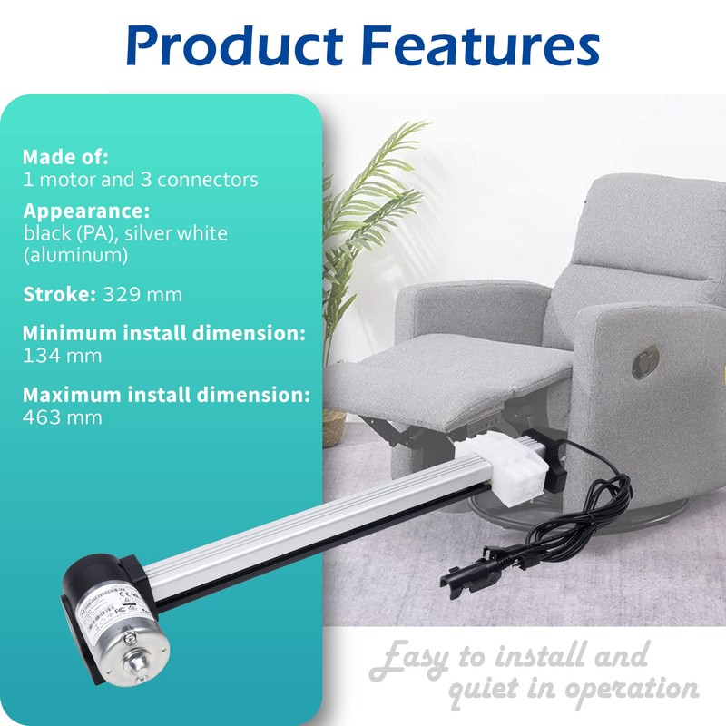 Okin Model JLDQ-18 & JLDQ.18.134.329Z09 Power Recliner Motor, Lift Chair