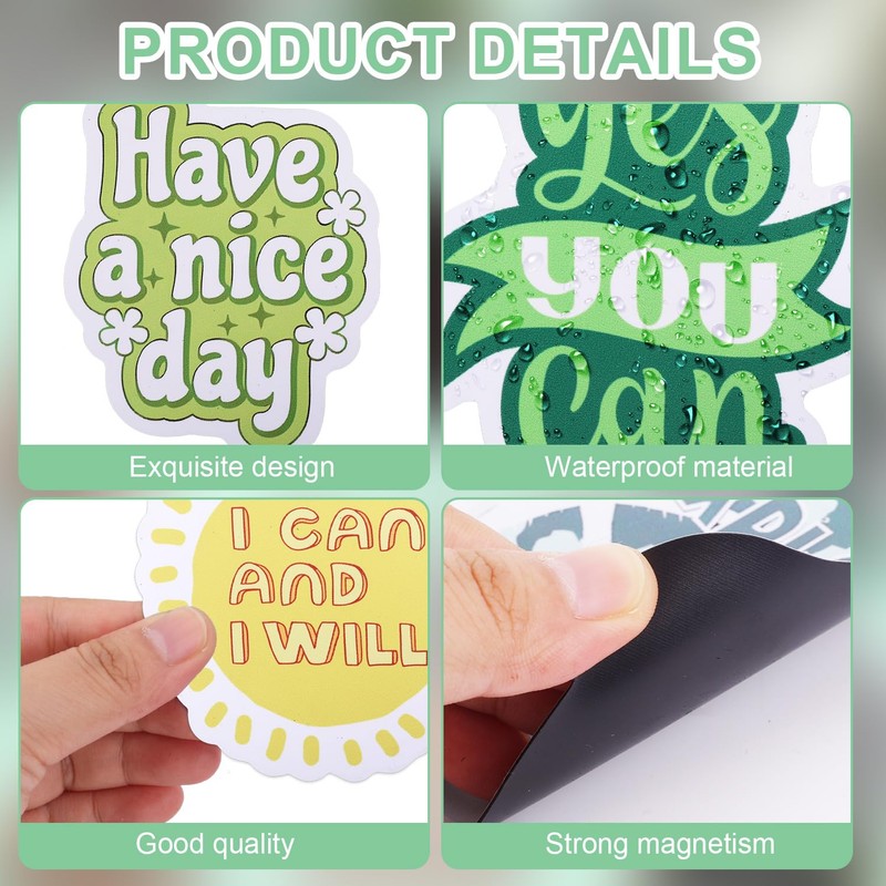 16pcs Inspirational Magnets, Positive Saying Motivational Affirmation Quotes Magnets for