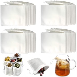 400 PCS Disposable Tea Bags for Loose Leaf Tea-Tea Filter Bags Small Tea Bag with Drawstring, Empty Tea Infuser Sachets for Loose Leaf Tea, Coffee, Spice, Herbs (2.75 x 3.54 inch)