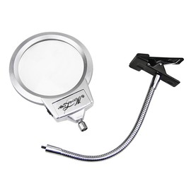Lupenleuchte mit Klemme und Flip, 2.5X 5X LED Tischlupe Lupenlampe Tischklemme Lupe Tischlupe Schreibtischlampe mit Schwanenhals für Lesen, Arbeit, Nähen, Hobbys, Sehschwäche
