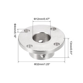 sourcing map 4pcs 12mm Flange Coupling Connector, Shaft Axis Fittings for DIY RC Model Motors, with 8pcs Fastening Screw 2pcs M2 Hex Wrench