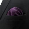 SHLAX&WING Solid Purple Silk Pocket Square for Men Business Wedding