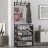 YDTREILS Hall Tree with Coat and Shoe Rack, Entryway Coat