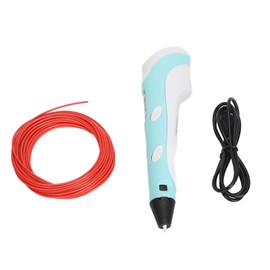 3D Printing Pen Interactive Blue Odorless Lightweight Simple Operation 3D Drawing Pen with LCD Display for Kids