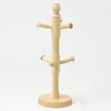 AQS International Kitchen Wooden 6 Cup Mugtree and Paper Towel
