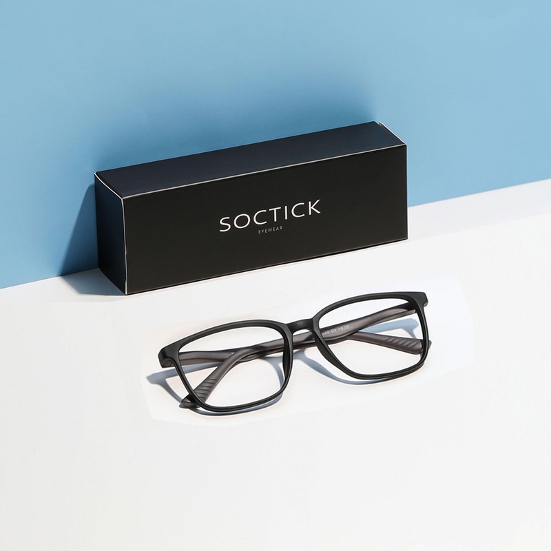 SOCTICK Blue Light Blocking Reading Glasses Men,Anti Eyestrain Lens Lightweight