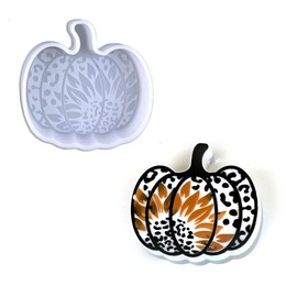 Duawenki Sunflower Pumpkin Shape Car Freshie Silicone Mold for Making Soap Aroma Beads Car Freshie, Pendant, Candle, Resin